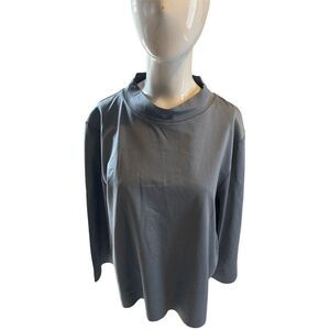 COS Top for Women Cowl Neck Long Sleeves Sz L Blue NWT MSRP $49.00 Blue